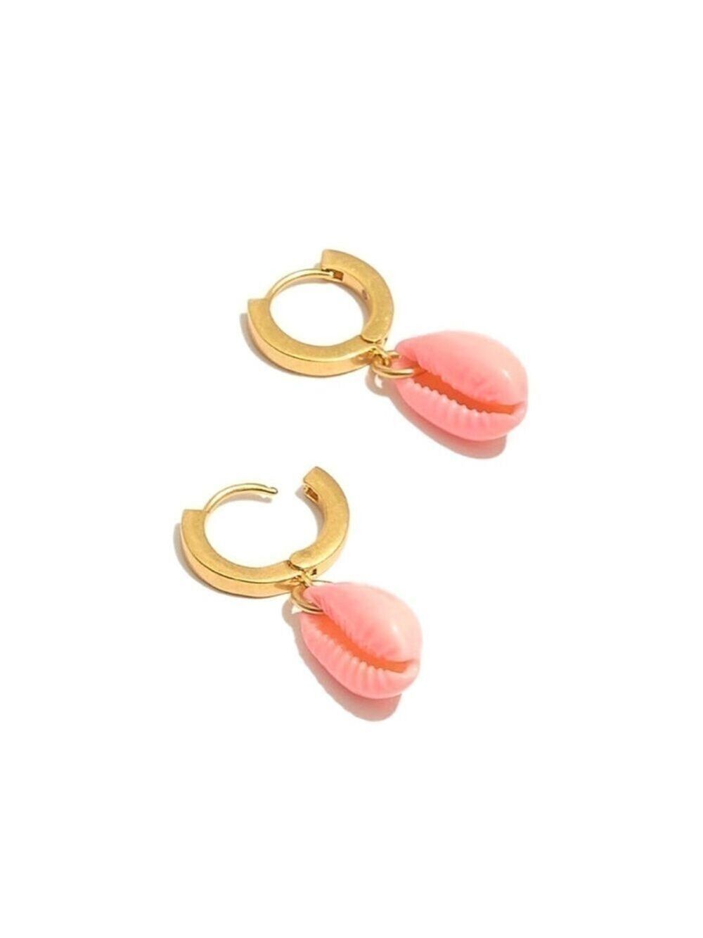 Madewell Painted Shell Mini Hoop Earrings